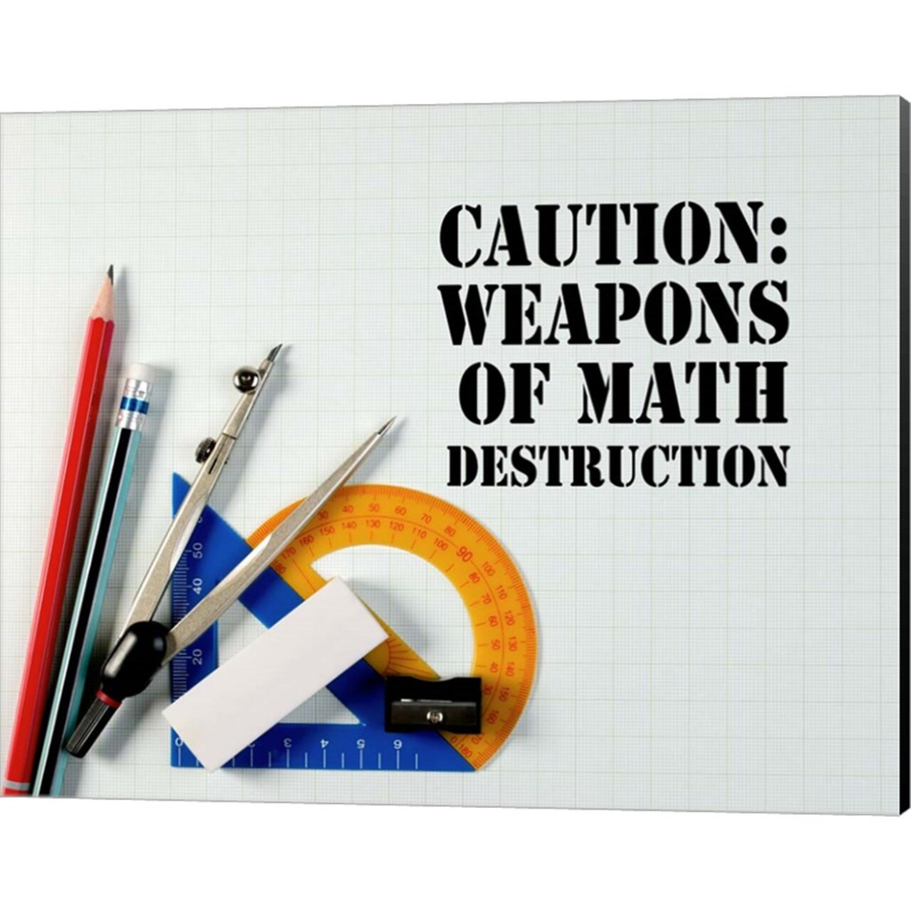 Caution: Weapons of Math Destruction - Color by Color Me Happy 20" x 16" Canvas Wall Art